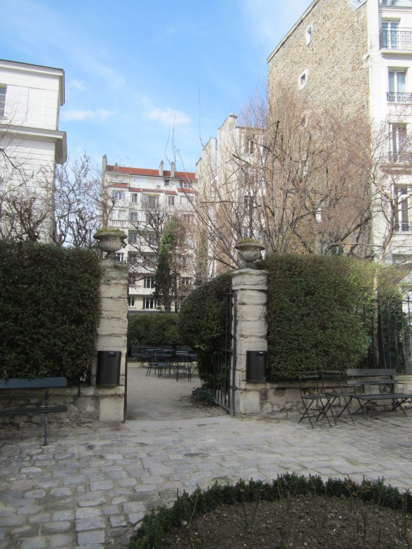 The view outside toward the courtyard