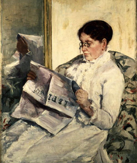 Cassatt Reading_Le_Figaro_1878
