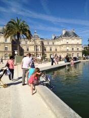Picture little Scottie playing with the sailboats in Luxembourg Gardens. Then picture Zelda nursing a horrible hangover in one of the low-slung  "Luxembourg chairs." For my fellow Francophilles: did you know you can order these chairs and have them shipped to the United States? Check out the website of Deyrolle, at 46 rue de Bac in Paris. This happens to be the same taxidermy shop used as a film location in Midnight in Paris. If you can't find the Luxembourg chairs on their website, you can always try to email them. I came **this close** to ordering one for my husband for Christmas last year. We loved them THAT much.