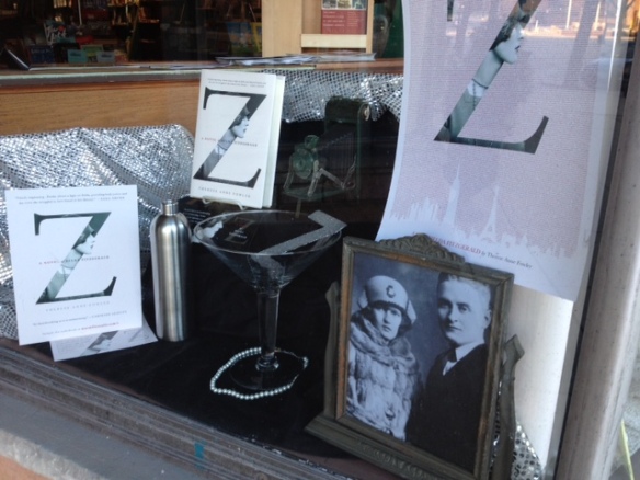 The folks at The Bookstore in Glen Ellyn, Illinois love Z so much we've decorated our front window in honor of Zelda.