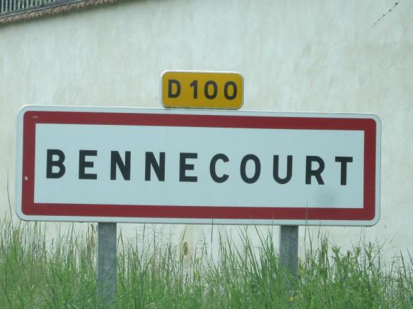 Along D100 in Bennecourt