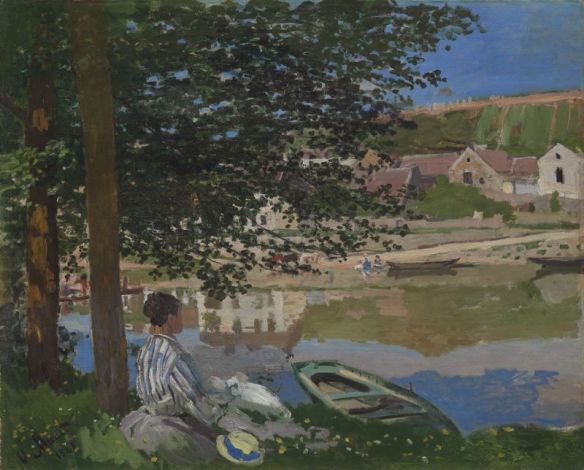 On the Banks of the Seine, Bennecourt, oil on canvas by Claude Monet, Art Institute of Chicago, Potter Palmer Collection