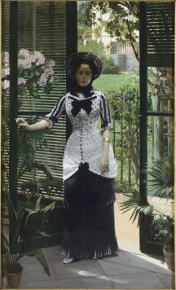 Albert Bartholomé, Dans la serre (1881), a portrait of his first wife Prospérie