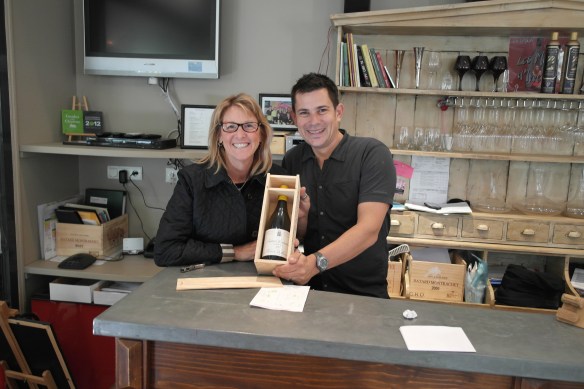 Me in the wine tasting room of Olivier Leflaive's grinning from ear to ear over the 2007 Grand Cru Batard Montrachet I'd just tasted.