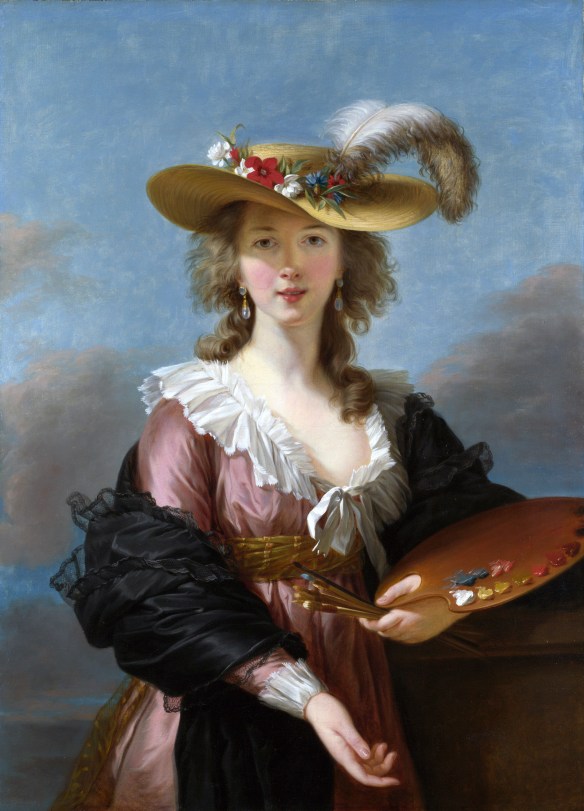 Self-Portrait in a Straw Hat by Elisabeth Vigée Le Brun (1782). Original in a private collection, copy at the National Gallery of London.