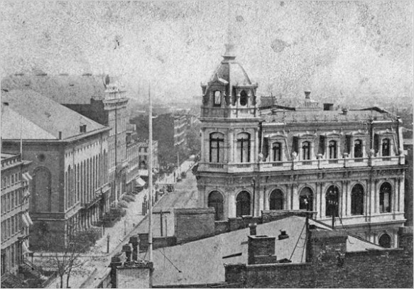 German Savings Bank around 1872, site of Augustus St. Gaudens studio. Source: Office for Metropolitan HIstory NYC