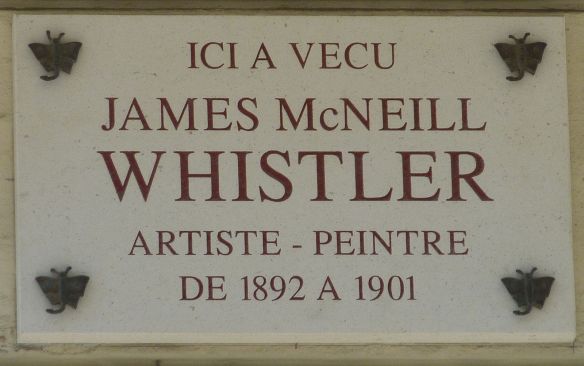 The plaque at James Whistler's home in rue de Bac where Mary Lawrence first met François Tonetti in 1893. Source: http://www.flickr.com/photos/monceau/7759948652/
