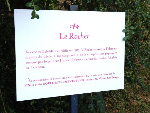 Le Rocher is a man-made rock formation created for Marie Antoinette's rustic gardens of the Petit Trianon