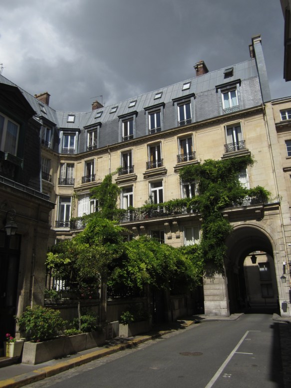 The view of the back of Edith Wharton’s apartment at 53 rue de Varenne, which overlooked beautiful private gardens.