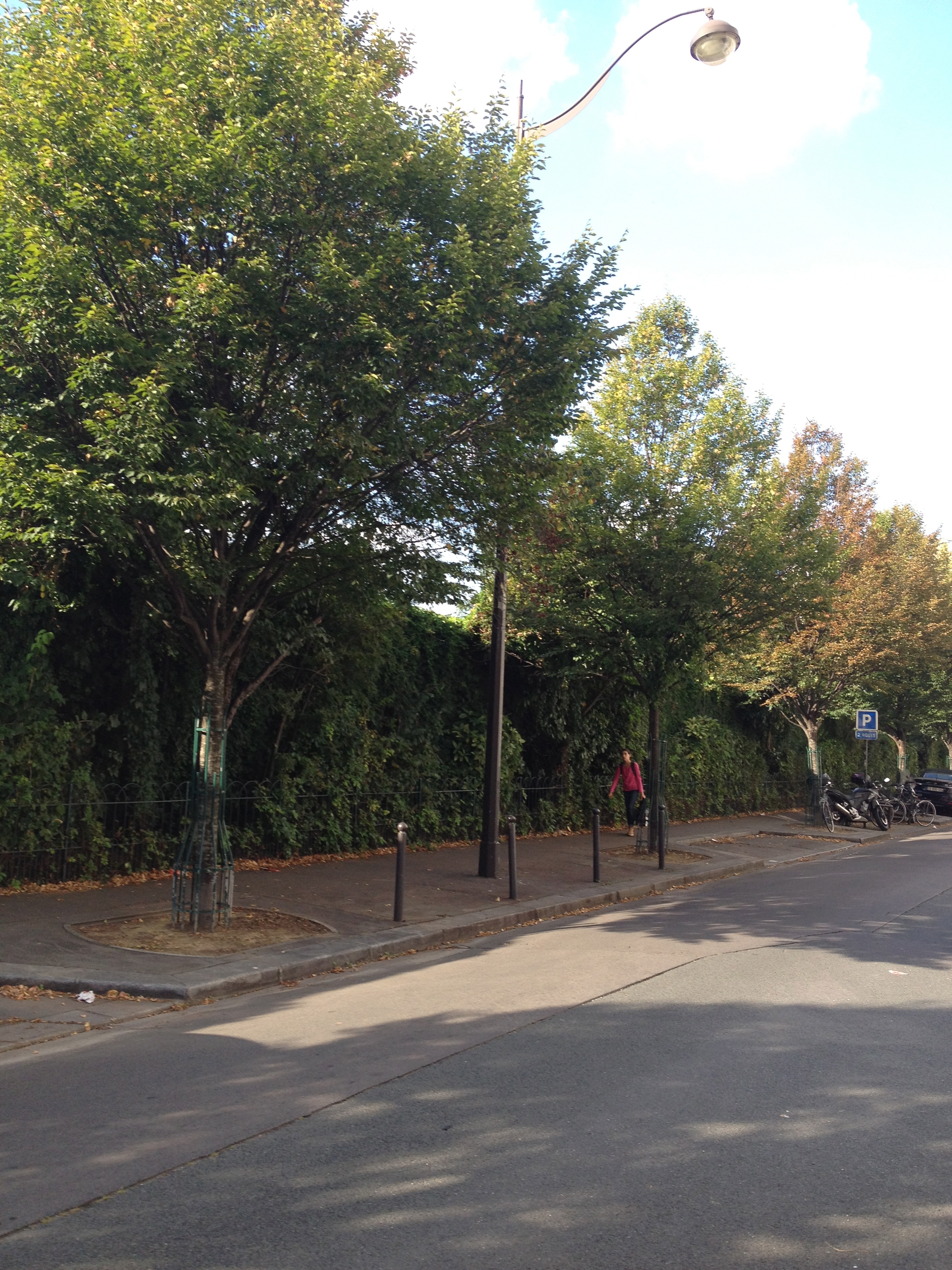 The view down the lovely rue Schoelcher as it runs alongside the Montparnasse Cemetery. Pablo and Eva's apartment actually overlooked the cemetery.