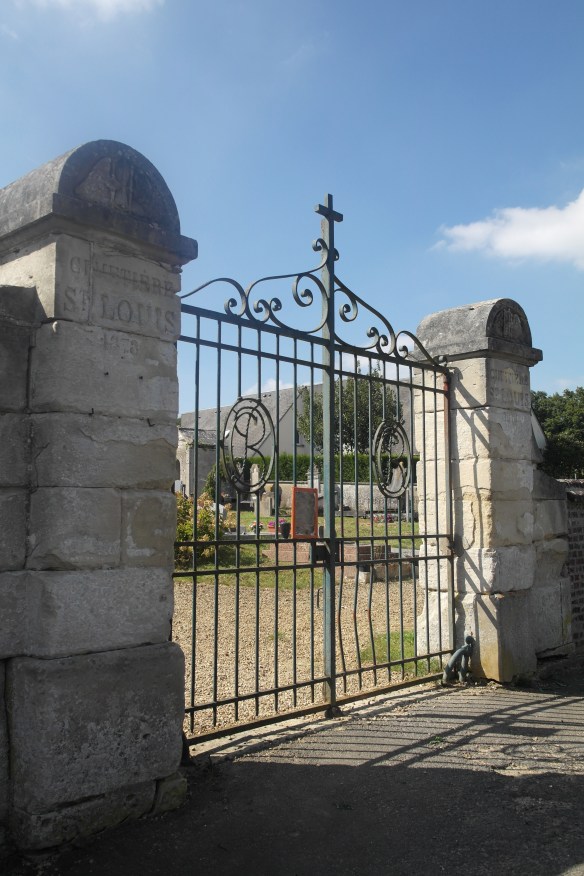 The cemetery gates of Le Mesnil-theribus