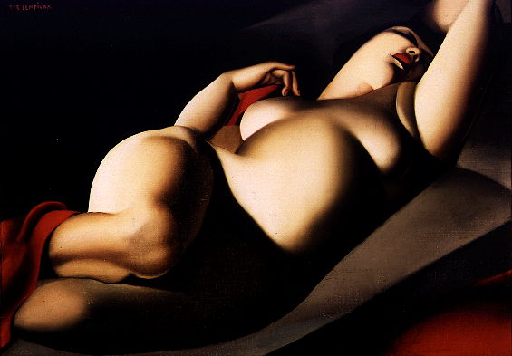 Tamara de Lempicka, La Belle Rafaela (1927), oil on canvas, private collection