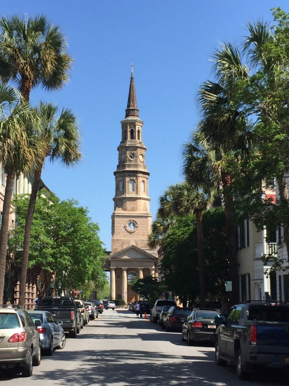 A view up Church Street at St. Philip's.