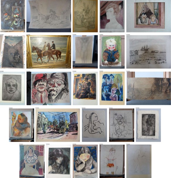 A photograph of some the Gurlitt Collection supplied by the German prosecutor's office to help identify potential claimants