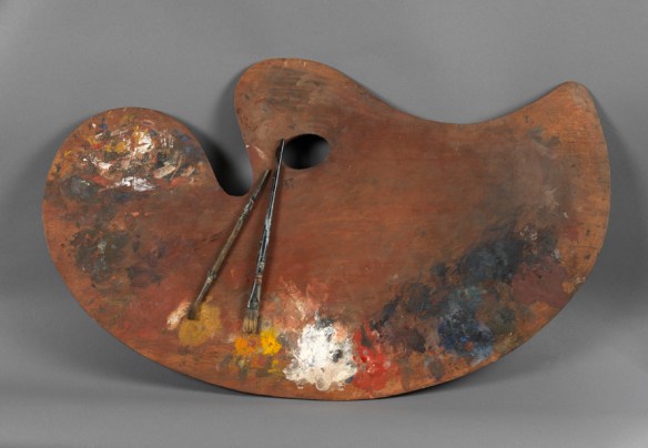 Cecelia Beaux, Palette and 2 Brushes, Pennsylvania Academy of Fine Art