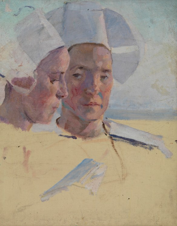 Cecelia Beaux, Study of Two Breton Women, Concarneau, France (1888), Oil on canvas, Pennsylvania Academy of the Fine Arts