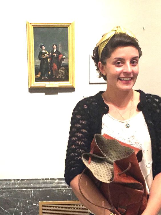 From Jessie Burton's Pinterest Board: the author standing in front of Francisco de Goya's "Santa Justa y Santa Rufina" (!817), oil on canvas, Museo del Prado, Madrid Spain